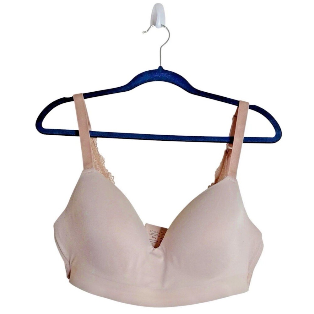 SOMA Warm Amber Beige 38C Enbliss Wireless Bra Pure Comfort  Major Support